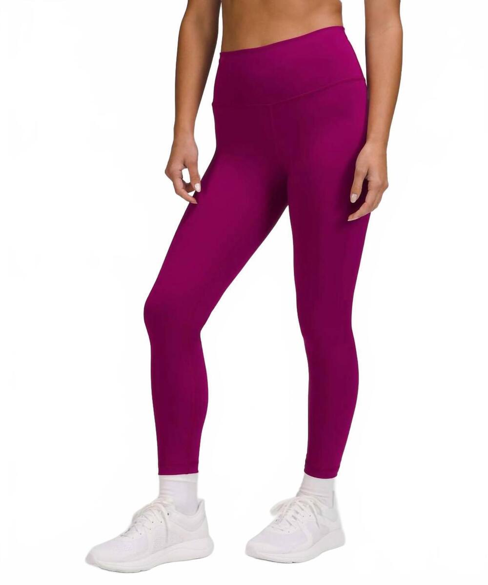NEW LULULEMON wunder train high-rise tight pants in magenta purple